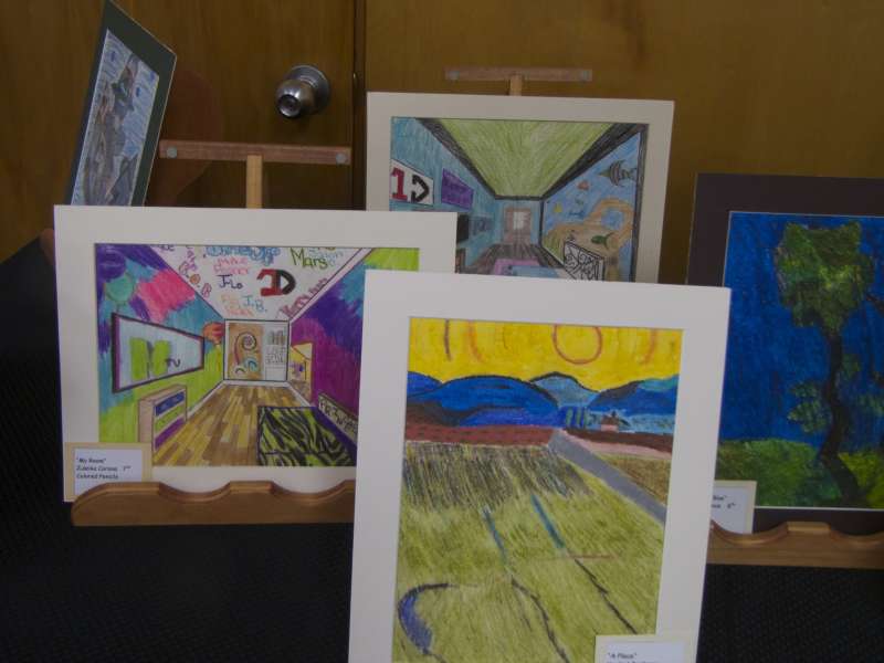 Display of work by Eustis Middle School Art Students